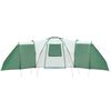 vidaXL Family Tent Dome 12-Person Green Waterproof