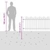 vidaXL Spike Arch Fence Black 200 x 130 cm Powder-Coated Steel
