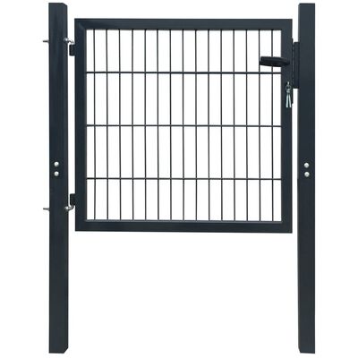 vidaXL Fence Gate Steel Anthracite 105x150 cm