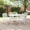 vidaXL Garden Dining Set 5 pcs White Aluminium