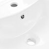 vidaXL Freestanding Basin with Pedestal Ceramic White 650x520x200 mm