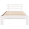 vidaXL Bed Frame with Headboard White 80 x 200 cm Solid Pine Wood