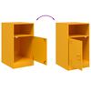 vidaXL Bedside Cabinets 2 pcs Mustard Yellow 34.5x39x62 cm Steel