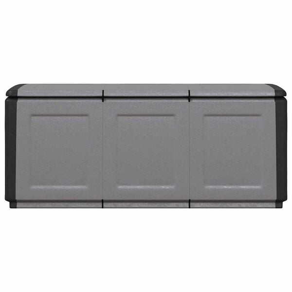 vidaXL Garden Storage Box 138x53x57 cm 330 L Dark Grey and Black
