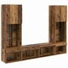 vidaXL TV Wall Units with LED with LED 5 pcs Old wood Engineered Wood