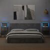 vidaXL Bed Headboard with Cabinets Concrete Grey 200 cm Engineered Wood
