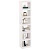 vidaXL Book Cabinet/Room Divider White 40x30x199 cm Solid Pinewood