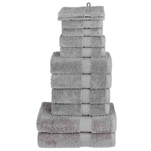 vidaXL 12 Piece Premium Towel Set SOLUND Grey 600 gsm
