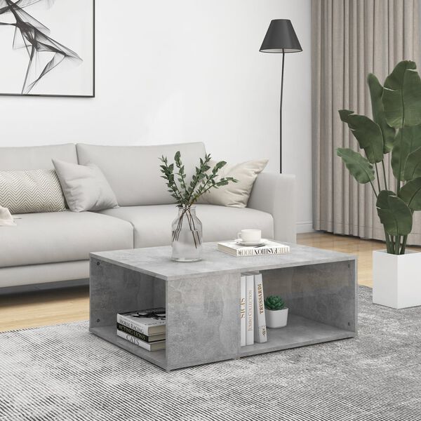 vidaXL Coffee Table Concrete Grey 90x67x33 cm Engineered Wood