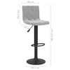 vidaXL Bar Stools 2 pcs Light Grey Velvet