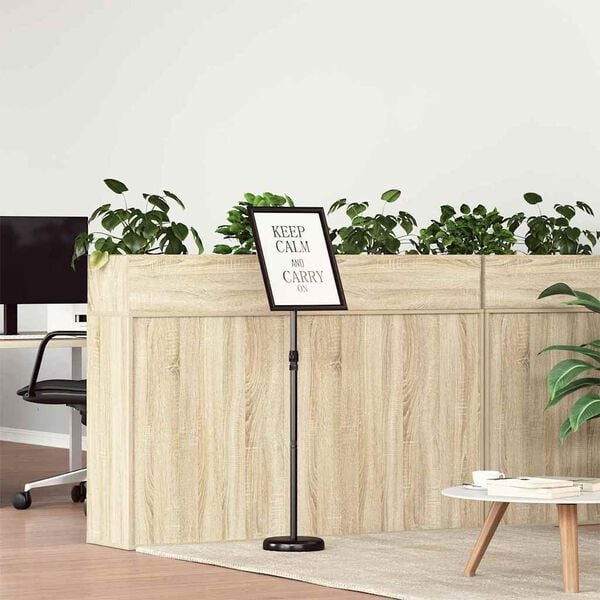 vidaXL Trade Show Displays Black 30 x 25 x 128 cm Aluminum