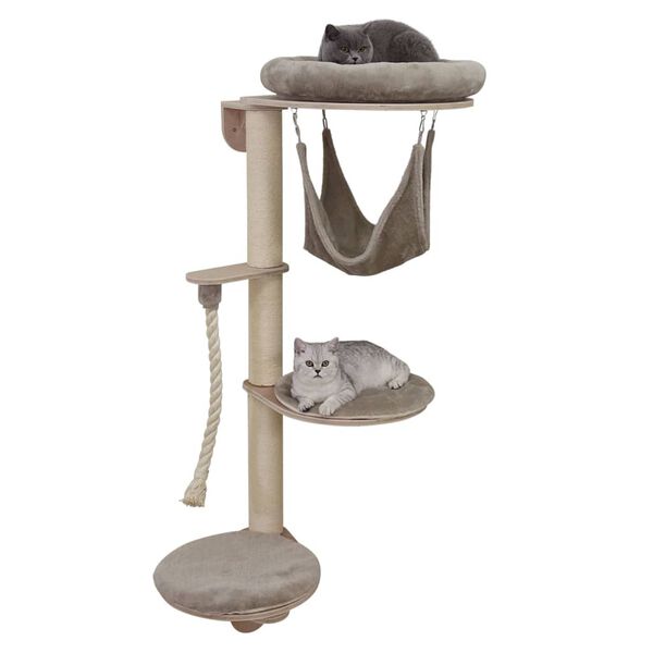 Kerbl Wall-mounted Cat Tree Dolomit Grappa 158 cm Taupe