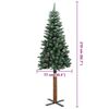 vidaXL Slim Christmas Tree with 300 LEDs Green and White 210 cm