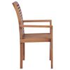 vidaXL Stacking Dining Chairs 2 pcs Solid Teak