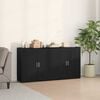 vidaXL Sideboards 2 pcs Black oak 79 x 38 x 80 cm Engineered wood