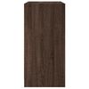 vidaXL Side Cabinet with Glass Doors Brown Oak 68x37x75.5 cm