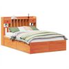 vidaXL Bed Frame without Mattress Wax Brown 150x200 cm Solid Wood Pine