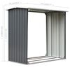 vidaXL Garden Log Storage Shed Galvanised Steel 172x91x154 cm Grey