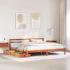 vidaXL Bed Frame without Mattress Wax Brown 180x200 cm Super King Solid Wood Pine
