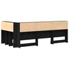 vidaXL Storage Headboard with Shelf Black Oak 100 cm Engineered Wood