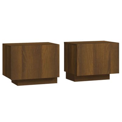 vidaXL Bedside Cabinet Brown Oak 100x35x40 cm Engineered Wood