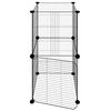vidaXL 8-Panel Pet Cage with Door Black 35x35 cm Steel