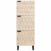 vidaXL Highboard White Wash Finish 40 x 33 x 110 cm Solid Mango Wood