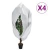 vidaXL Plant Fleece Covers with Zip 4 pcs 70 g/m&sup2; 1x1.55 m