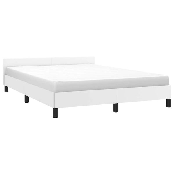 vidaXL Bed Frame without Mattress White 180x200cm Super King Faux Leather