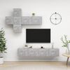 vidaXL 7 Piece TV Cabinet Set Concrete Grey Engineered Wood