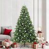 vidaXL Artificial Christmas Tree with 300 LEDs Green 210 cm PE and PVC