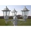 vidaXL Garden Light Post 3-arms 215 cm White Aluminium
