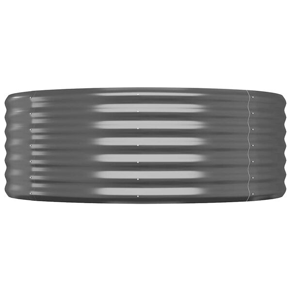vidaXL Garden Raised Bed Galvanised Steel 507x100x36 cm Anthracite