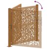 vidaXL Garden Gate 100x100 cm Weathering Steel Leaf Design