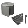 Nature Garden Border Edging Set H15 cm x 10 m with Spike Grey