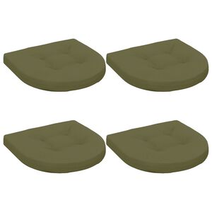 vidaXL 4-Piece Seat Cushions 4 pcs 100% Polyester Olive Green