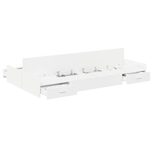vidaXL Storage Bed Frame White 120 x 200 cm Engineered Wood