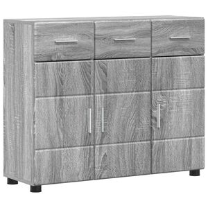 vidaXL Sideboard FLORIN 88.5 x 30.5 x 73 cm Grey Sonoma