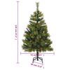 vidaXL Artificial Hinged Christmas Tree with Cones 120 cm