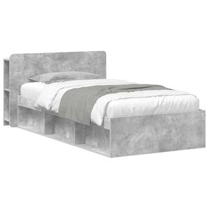 vidaXL Bed Frame with Storage Concrete Grey 100 x 200 cm