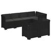 vidaXL 7-Seater Garden Sofa with Cushions Rattan Look PP Anthracite