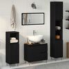vidaXL Bathroom Furniture Set 3 pcs Black Oak 30 x 30 x 190 cm