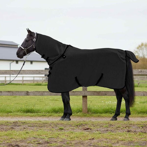 vidaXL Horse Blanket Black Polyester