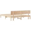 vidaXL Bed Frame with Headboard Natural 180 x 200 cm Solid Pine Wood