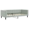 vidaXL Day Bed without Mattress Light Grey 90x190 cm Single Velvet