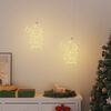 vidaXL Christmas Lights Santa Silhouette 2 pcs 35 LEDs Warm White