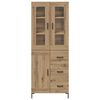 vidaXL Highboard with Drawer 2 pcs Artisan Oak Engineered Wood