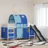 vidaXL Kids'Loft Bed Frame White and Blue 79.5 x 200 cm Metal