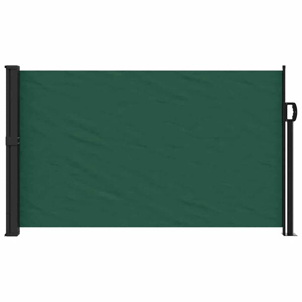 vidaXL Retractable Side Awning Dark Green 117x300 cm