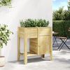 vidaXL Raised Bed with Shelf Brown 85 x 46 x 96 cm Solid Pine wood